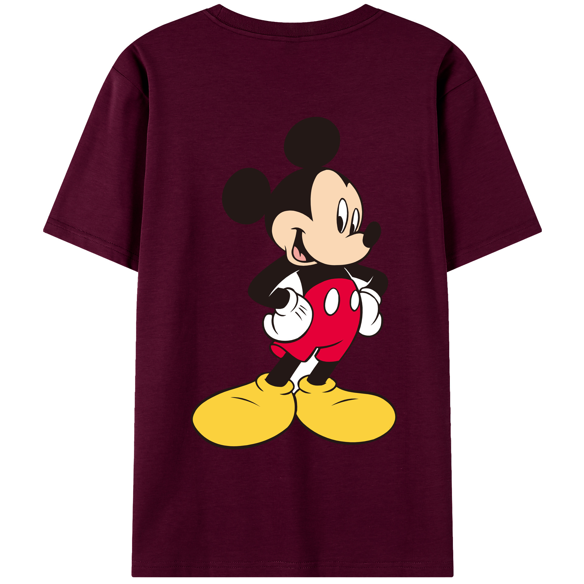 （画像用） ミッキーマウス Mickey Mouse レディース半袖Tシャツ(バックプリント)
